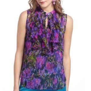NWOT Anthropologie Tiny Iris Silk Blouse XS